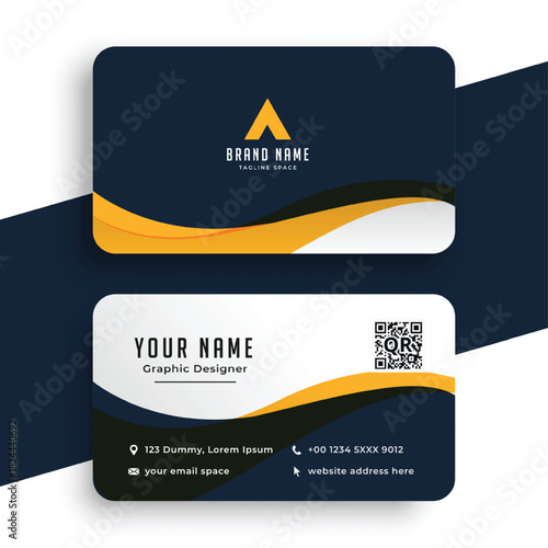 golden wave business card design