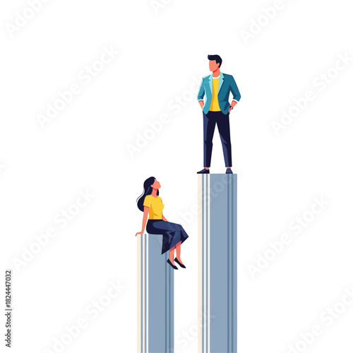 Navigating career hierarchies: a stylized visualization of unequal professional standing