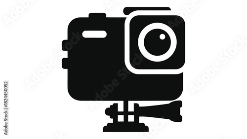 Action camera icon for adventure, sports, outdoor activities, durable video recording, and rugged motion capture.