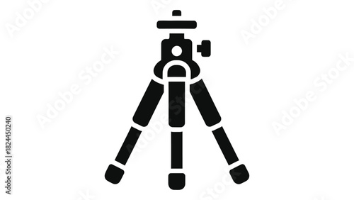 Camera tripod icon for photography and videography stability, essential equipment for capturing steady shots.