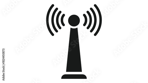 Smart wifi antenna icon representing enhanced wireless signal strength and seamless network connectivity technology.