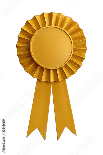 Golden Award Ribbon Illustration: Symbol of Achievement, Excellence, and Recognition - High-Resolution Image for Design Projects, Marketing Materials, and Celebration Themes. (200 Characters)