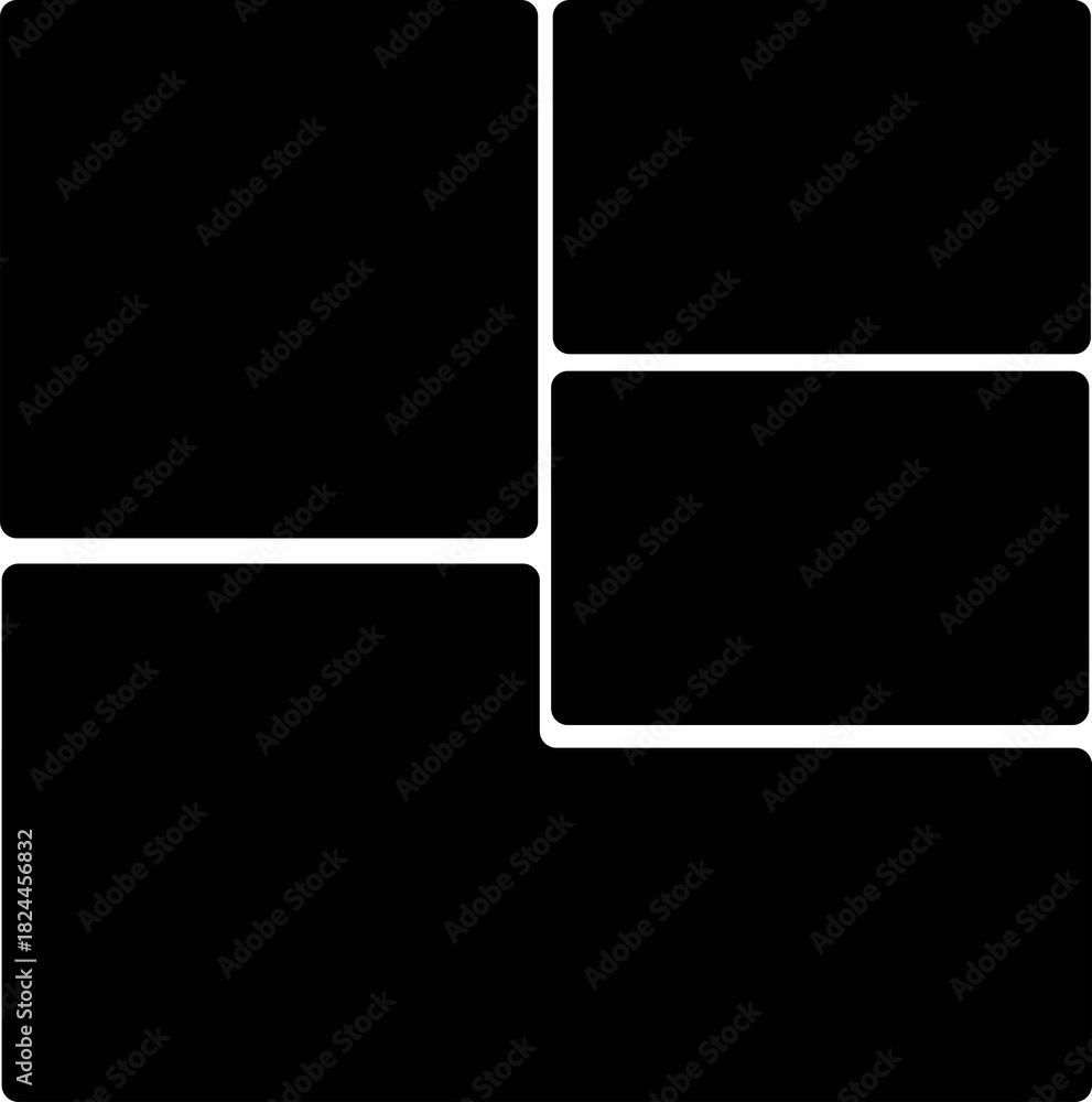 Obraz premium Bento grid illustration design