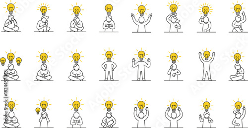 Set of three solid black vector icons of magnifying glasses, representing search, focus, investigation, zoom, and discovery symbols.