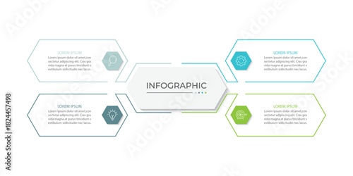 Vector infographic design template with 4 options or steps