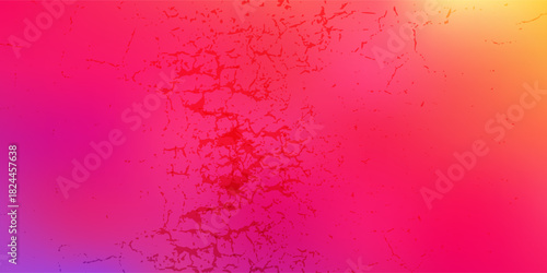 Abstract Neon Gradient Background With Cracked Texture in Pink Orange and Purple