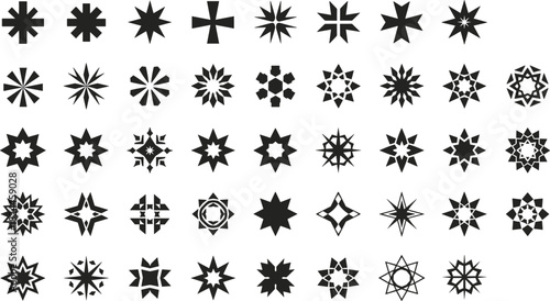 Set of solid black vector music notation silhouettes, including treble clef, eighth notes, and quarter notes, representing melody and rhythm.