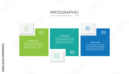 Presentation business infographic template with 3 options