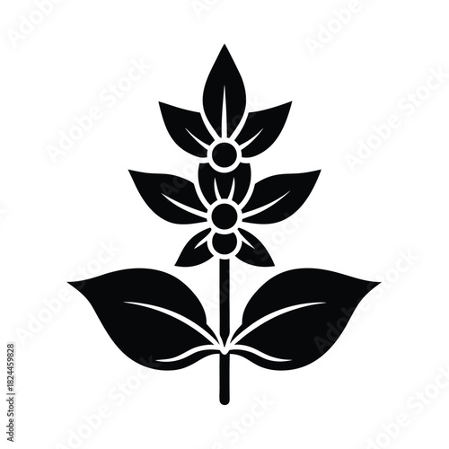 Salvia Flower Icon Vector Illustration