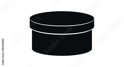 Flat silhouette gift box with rounded lid top design
