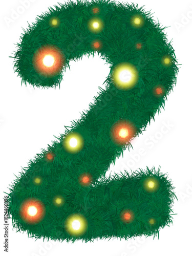 Numbers in Christmas theme