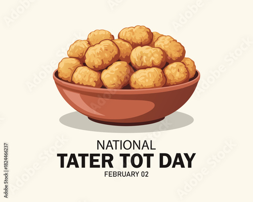 Flyers honoring National Tater Tot Day or promoting associated events can utilize National Tater Tot Day vector graphics. design of flyers, celebratory materials.
