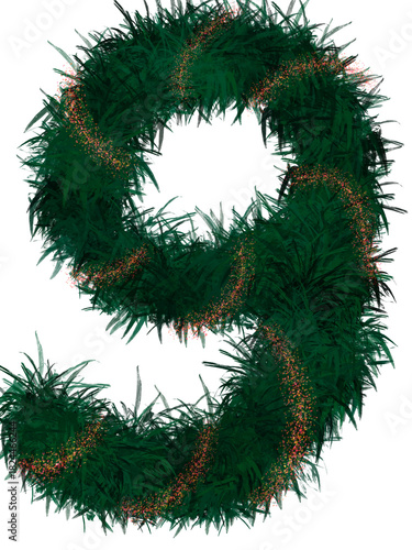 Numbers in Christmas theme