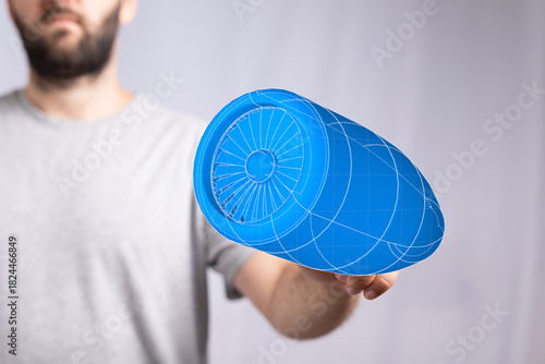 Conceptual image of a man h...