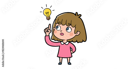 a girl is getting a new idea