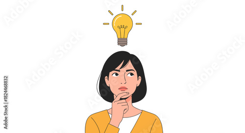 woman with a getting new idea