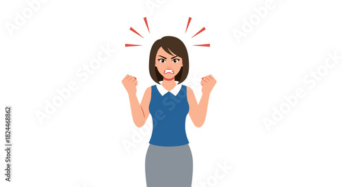 young woman was angry