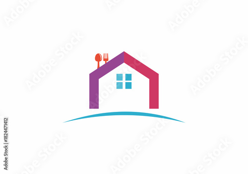 food house logo vector illustration template symbol icon