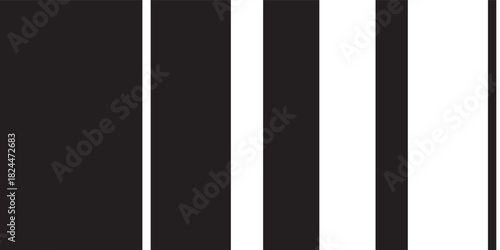 Horizontal line pattern. From thin line to thick. Black white horizontal stripes seamless pattern.