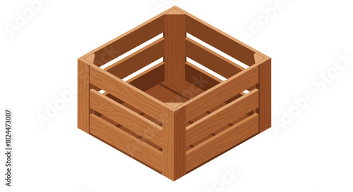 Rustic wooden crate offers versatile storage solutions for produce, crafts, or charming decor in farmhouse and rustic style settings