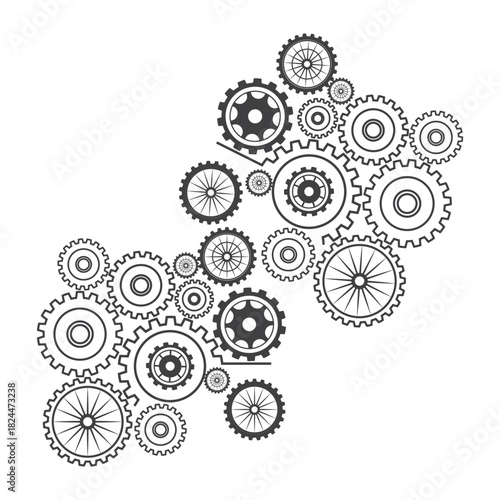 Mechanical Gear Pattern Background – Industrial Engineering Cogwheel Design