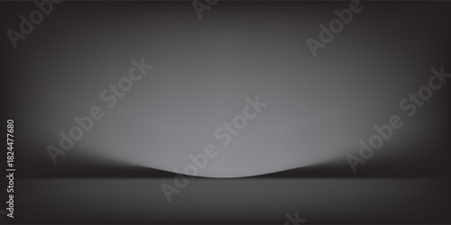 Abstract gradient podium background. Empty gray 3D studio background. Clean scene for product presentation mockup template. eps 10