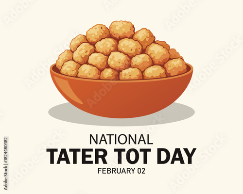 Flyers honoring National Tater Tot Day or promoting associated events can utilize National Tater Tot Day vector graphics. design of flyers, celebratory materials.