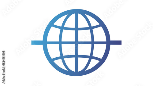 Simple icon of a globe symbolizing global business and international trade