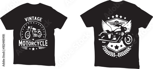 Black T-Shirt Mockup with Graphic Print  Caption: