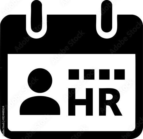 Calendar icon for scheduling job interviews in human resources and recruiting