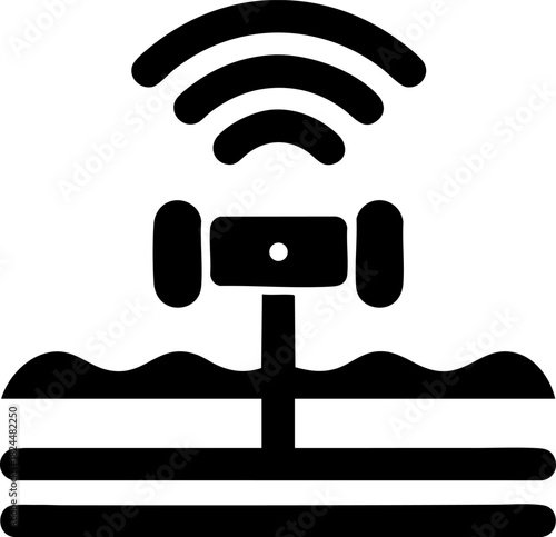 Soil moisture sensor icon for smart farming in agricultural fields