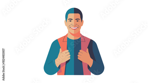 A man with positive attitude.