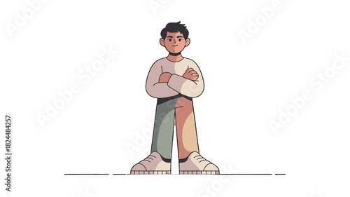 An illustration of a self-assured person.