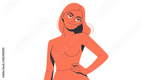 Confident and stylish woman posing in a vibrant color.