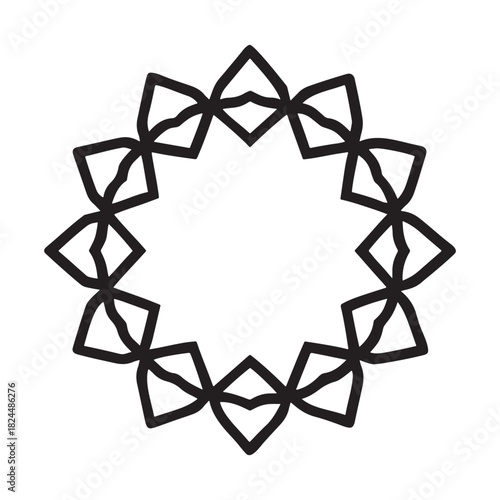 Abstract geometric celtic knot tattoo symbol illustration design element