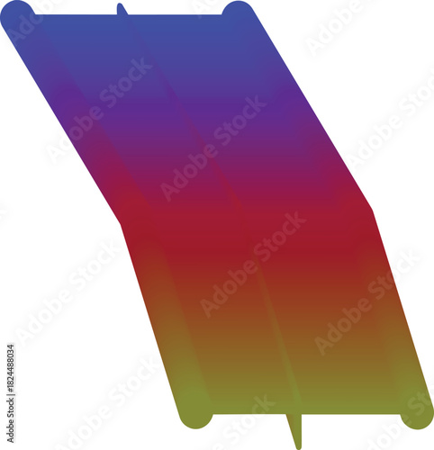 Colorful abstract gradient wave vector design featuring smooth curves