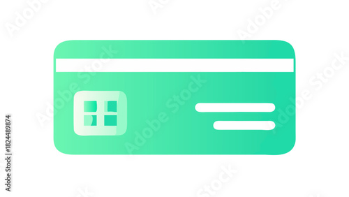 Clean vector icon of a credit card symbolizing digital payment and e-commerce