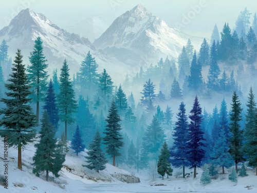 December winter background