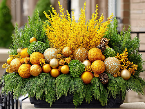 decorated Christmas bush
