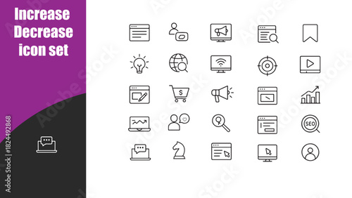 Increase Decrease  icon set