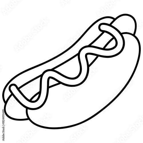 hotdog fastfood vector illustration 