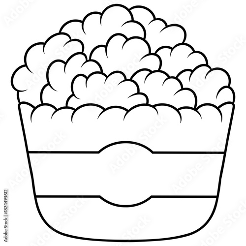 popcorn in box unhealthy snack icon vector