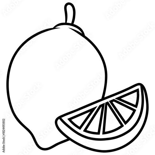 lemon with lemon wedge