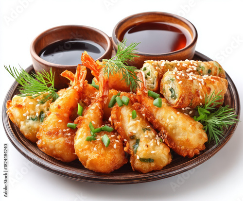 Japanese food isolated on w...