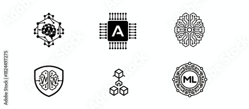 Unique Patterns and Logos, Digital Art, Studio Setting, Creative Concepts