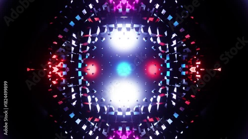 Steel blue with red and piank Equalizer VJ loop for music party background