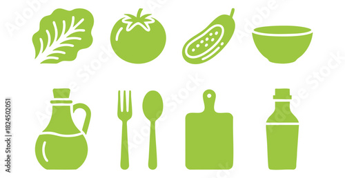 Healthy food and kitchen tools