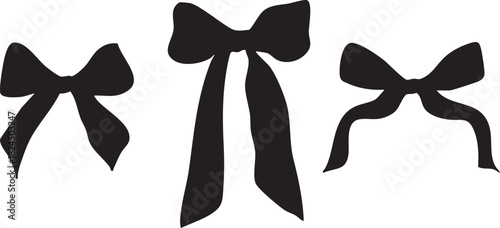 Christmas Bow Vintage Coquette Stock Vector