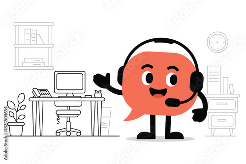 A cartoon of man with laptop computer