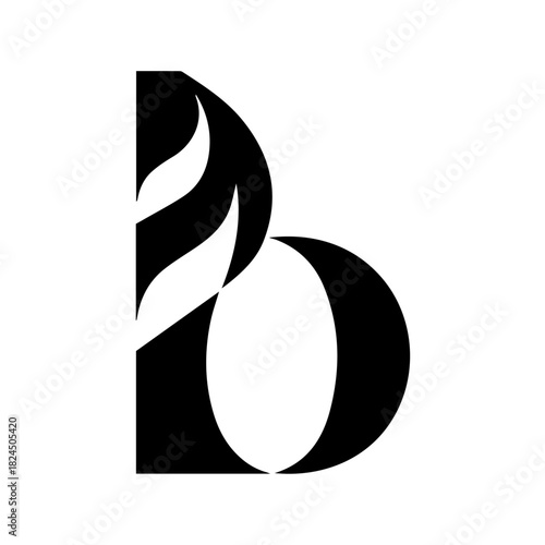 Abstract swirls and crescent